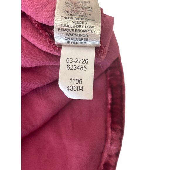 J. Jill Red Velvet Button-Up Shirt | Rayon Silk Blend | Holiday Luxe Boho Top | - Picture 8 of 10